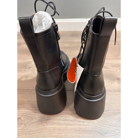 Cider NWT Chunky Block HeelFaux Leather Chelsea Boot 6 - Picture 7 of 12